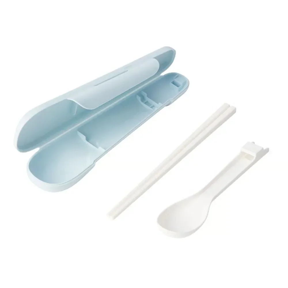 IKEA MIDDAGSGÄST Chopsticks & Spoon Set With Case, Blue
